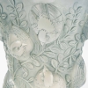 Vase « Saint-François » verre blanc patiné bleu de René LALIQUE | Biron Vase "Saint-François" verre blanc patiné bleu de René LALIQUE