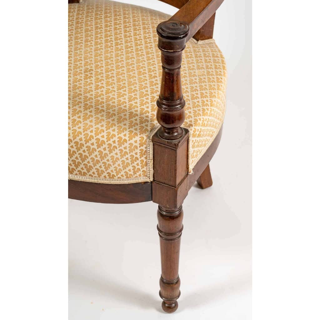4 fauteuils directoires en acajou, circa 1800