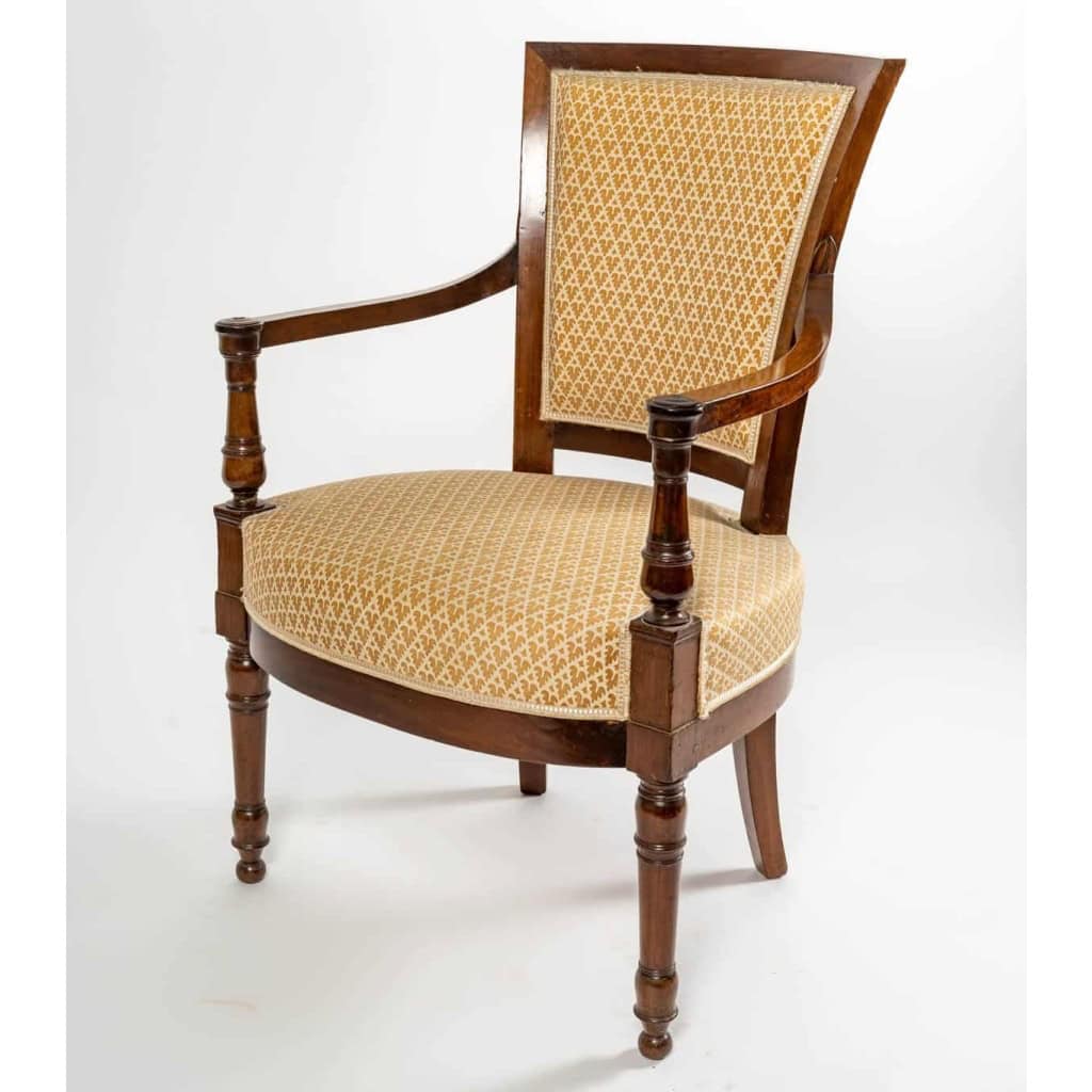4 fauteuils directoires en acajou, circa 1800