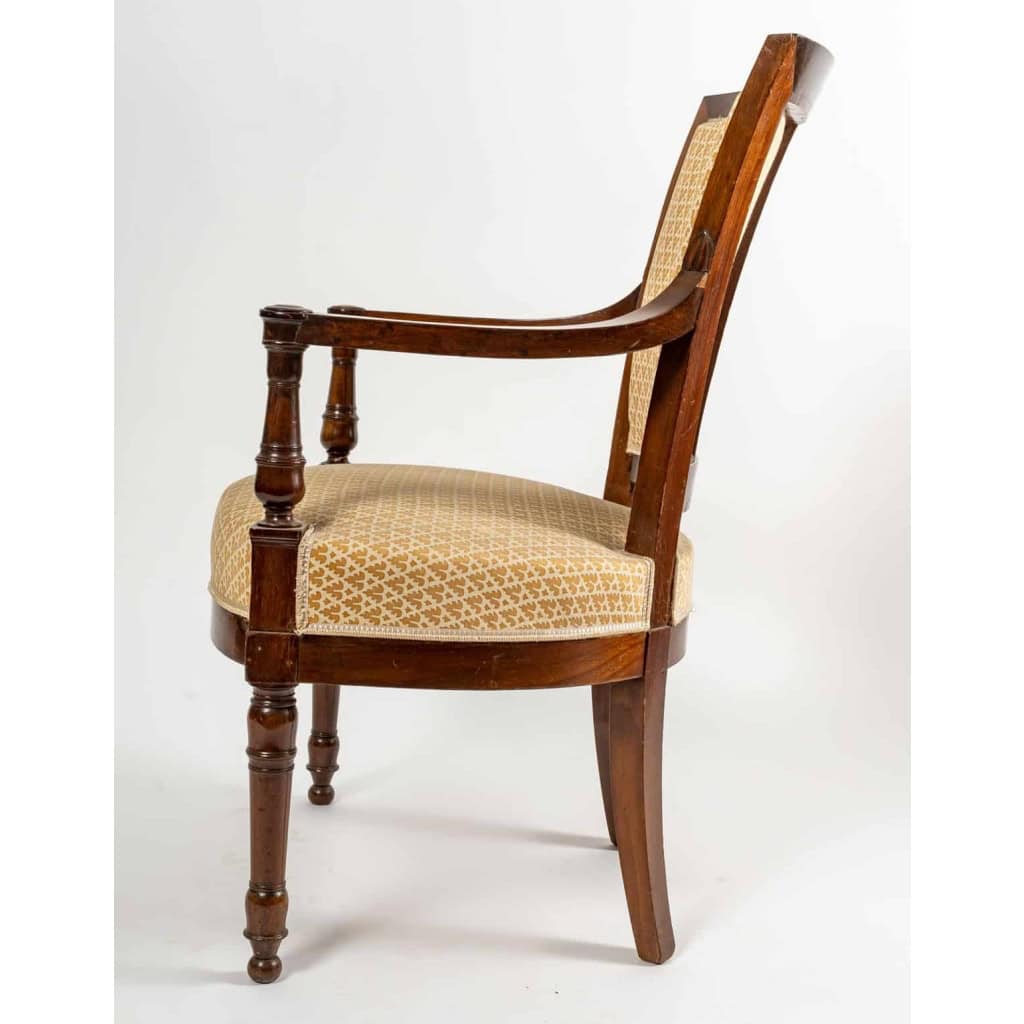 4 fauteuils directoires en acajou, circa 1800