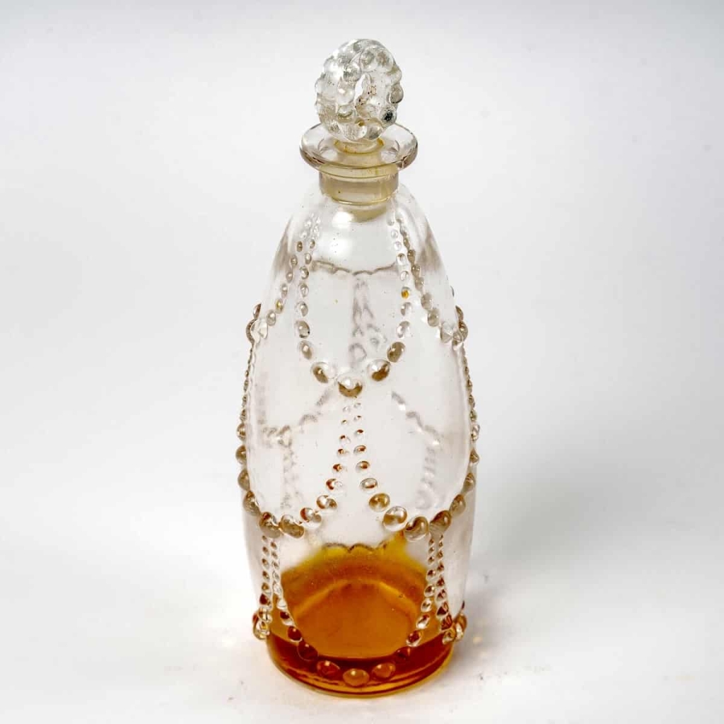 Flacon « Palerme » verre blanc de René LALIQUE | Biron Flacon « Palerme » verre blanc de René LALIQUE