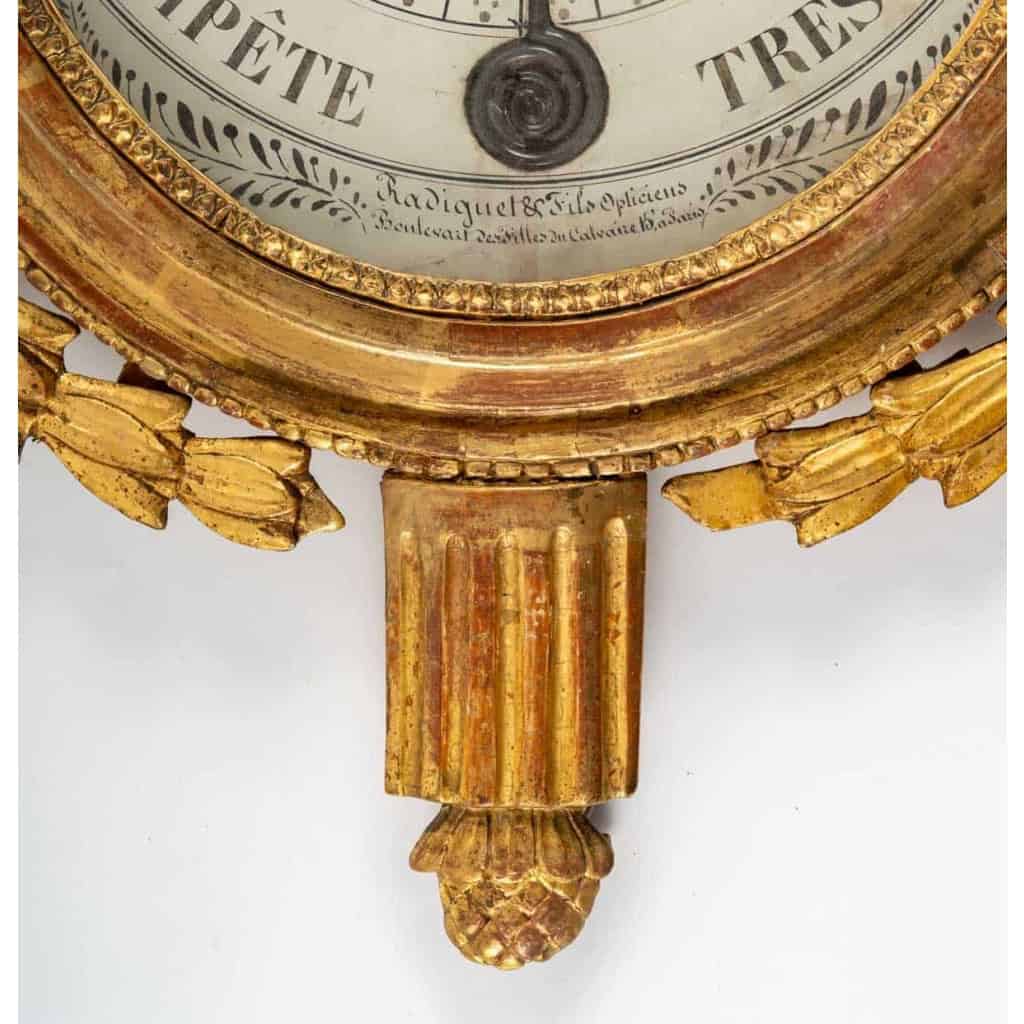 Baromètre – thermomètre d’époque Louis XVI (1774 – 1793). | Biron Baromètre - thermomètre d'époque Louis XVI (1774 - 1793).