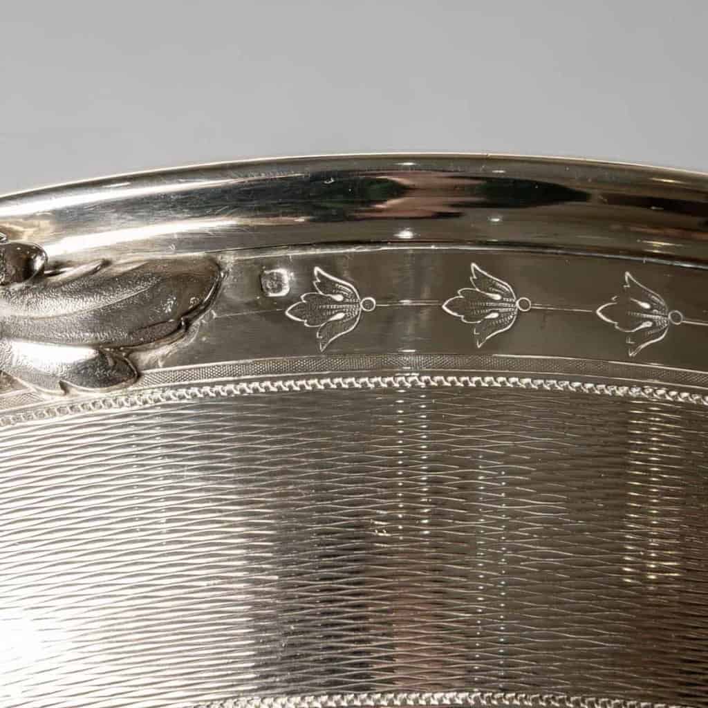 Christofle – Paire Légumiers Soupières Argent Massif Guilloché | Biron Christofle - Paire Légumiers Soupières Argent Massif Guilloché