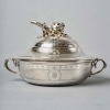 Christofle – Paire Légumiers Soupières Argent Massif Guilloché | Biron Christofle - Paire Légumiers Soupières Argent Massif Guilloché