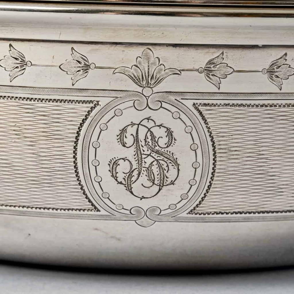 Christofle – Paire Légumiers Soupières Argent Massif Guilloché | Biron Christofle - Paire Légumiers Soupières Argent Massif Guilloché