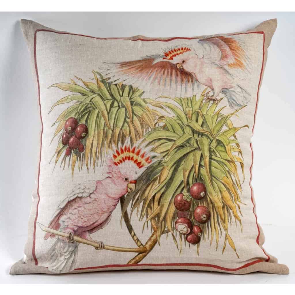 Coussin en lin « perroquets » | Biron ||||||