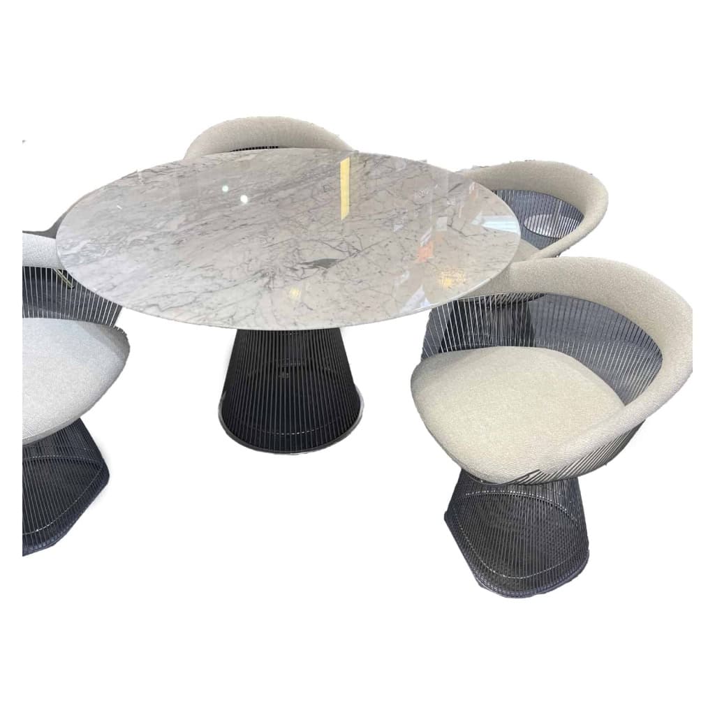 Knoll & Platner : Ensemble de salle a manger Table 135 cm & 4 chaises