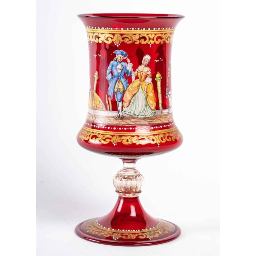 Coupe Venise rouge, commédia del arte 1920 | Biron ||||||||