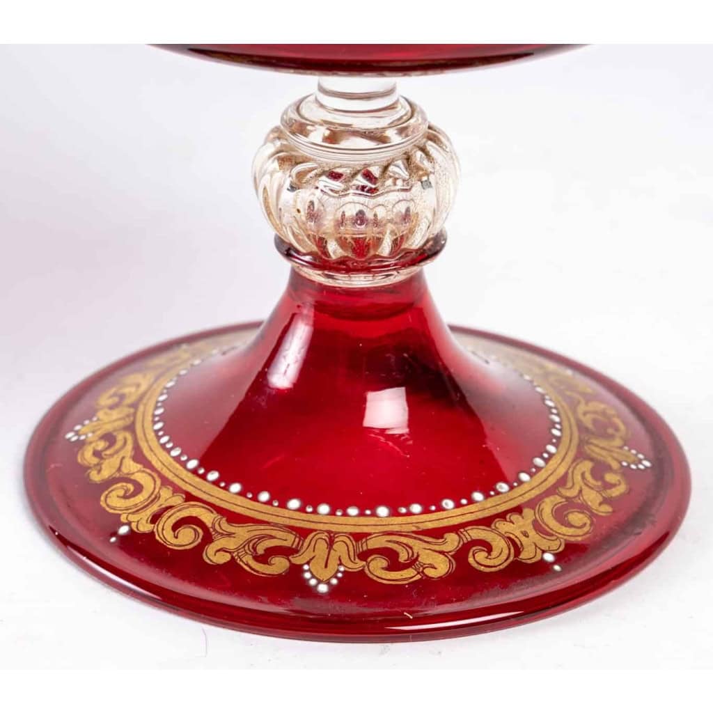 Coupe Venise rouge, commédia del arte 1920 | Biron Coupe Venise rouge, commédia del arte 1920