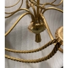 1950-70′ Paire de Lustres En Fer Doré DLG Maison Bagués Decor Passementerie | Biron 1950-70′ Paire de Lustres En Fer Doré DLG Maison Bagués Decor Passementerie