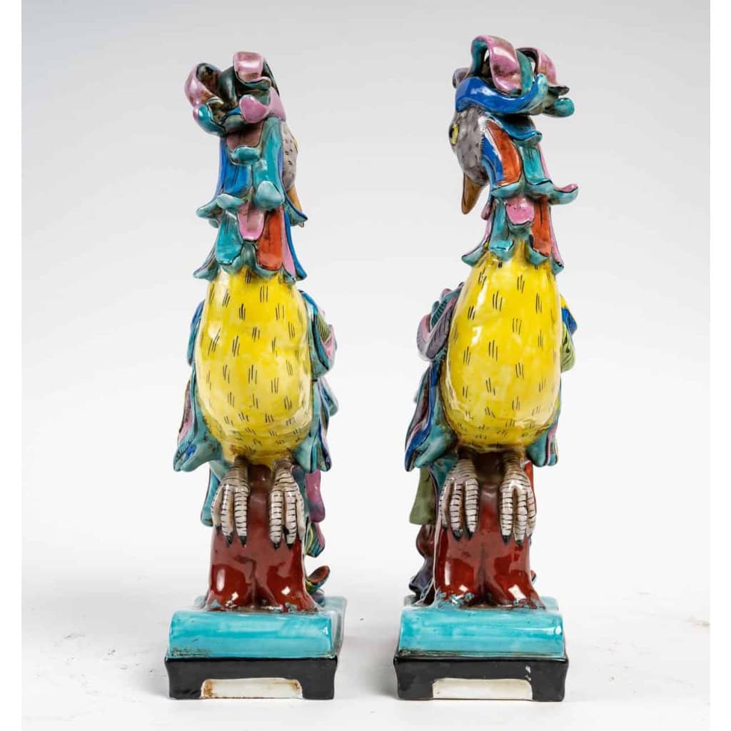 2 oiseaux en porcelaine, France début XXème siècle | Biron 2 oiseaux en porcelaine, France début XXème siècle
