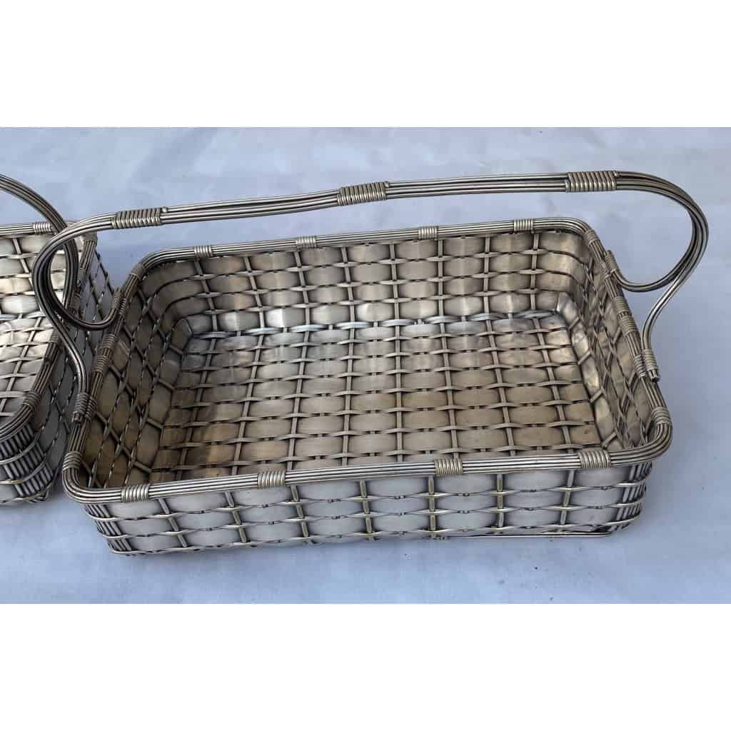 1900′ Paire De paniers De Présentations En Métal argenté Provenance Palace Parisien | Biron 1900′ Paire De paniers De Présentations En Métal argenté Provenance Palace Parisien