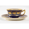 Service à thé bleu et or, Paris 1835 | Biron Service à thé bleu et or, Paris 1835
