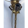 1950/70 Lampadaire en Bronze Doré Maison Baguès Modèle Bambou Avec Systéme Malabert Signé | Biron 1950/70 Lampadaire en Bronze Doré Maison Baguès Modèle Bambou Avec Systéme Malabert Signé