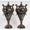Garniture de cheminée en marbre en régule, XIXème siècle | Biron Garniture de cheminée en marbre en régule, XIXème siècle