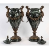 Garniture de cheminée en marbre en régule, XIXème siècle | Biron Garniture de cheminée en marbre en régule, XIXème siècle