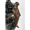 Garniture de cheminée en marbre en régule, XIXème siècle | Biron Garniture de cheminée en marbre en régule, XIXème siècle
