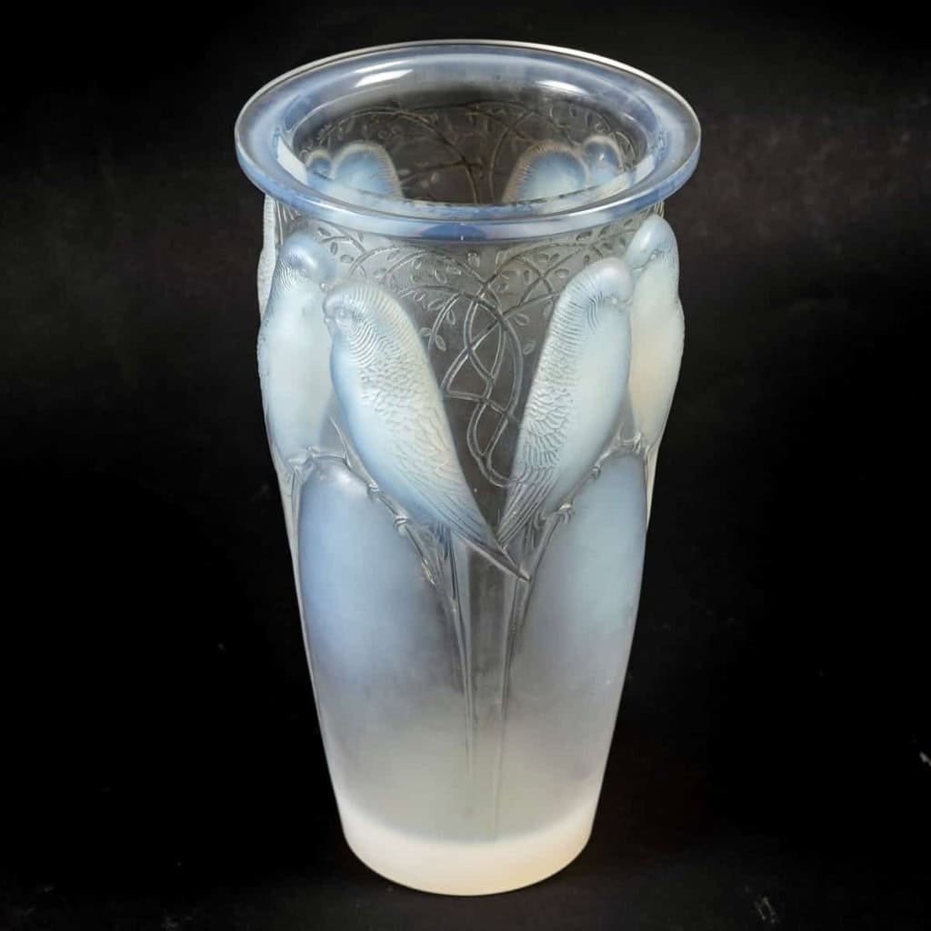 Vase « Ceylan » verre opalescent de René LALIQUE | Biron Vase "Ceylan" verre opalescent de René LALIQUE