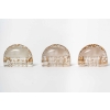 Suite de 9 Porte-Menus verre blanc patiné sépia de René LALIQUE | Biron Suite de 9 Porte-Menus verre blanc patiné sépia de René LALIQUE