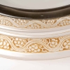 Coupe Plat « Ricquewihr » verre blanc patiné sépia de René LALIQUE | Biron Coupe Plat "Ricquewihr" verre blanc patiné sépia de René LALIQUE