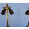 1970′ Paire de Lampes en Altuglas Et Laiton Doré Décor Colonnes A 5 Pétales | Biron 1970′ Paire de Lampes en Altuglas Et Laiton Doré Décor Colonnes A 5 Pétales