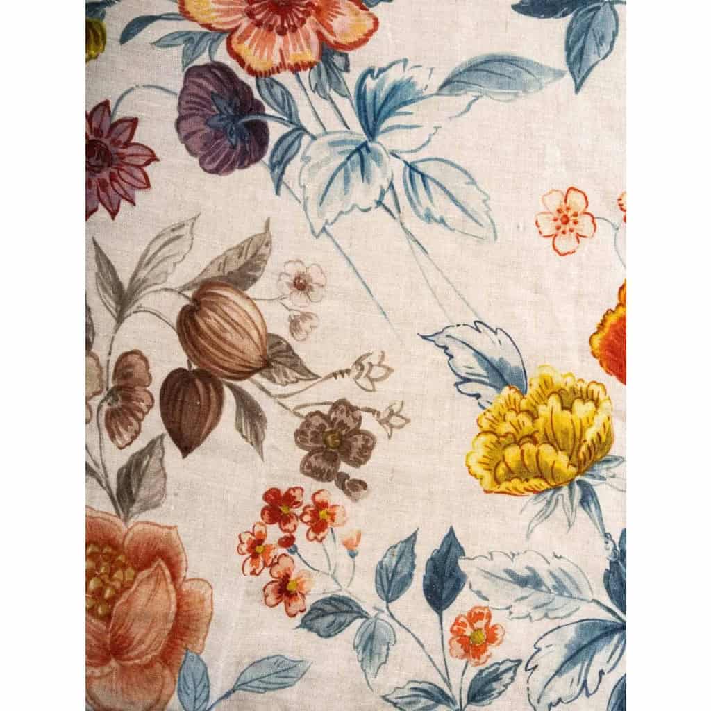 Tissu en lin « fleurs et animaux du jardin » | Biron Tissu en lin "fleurs et animaux du jardin"