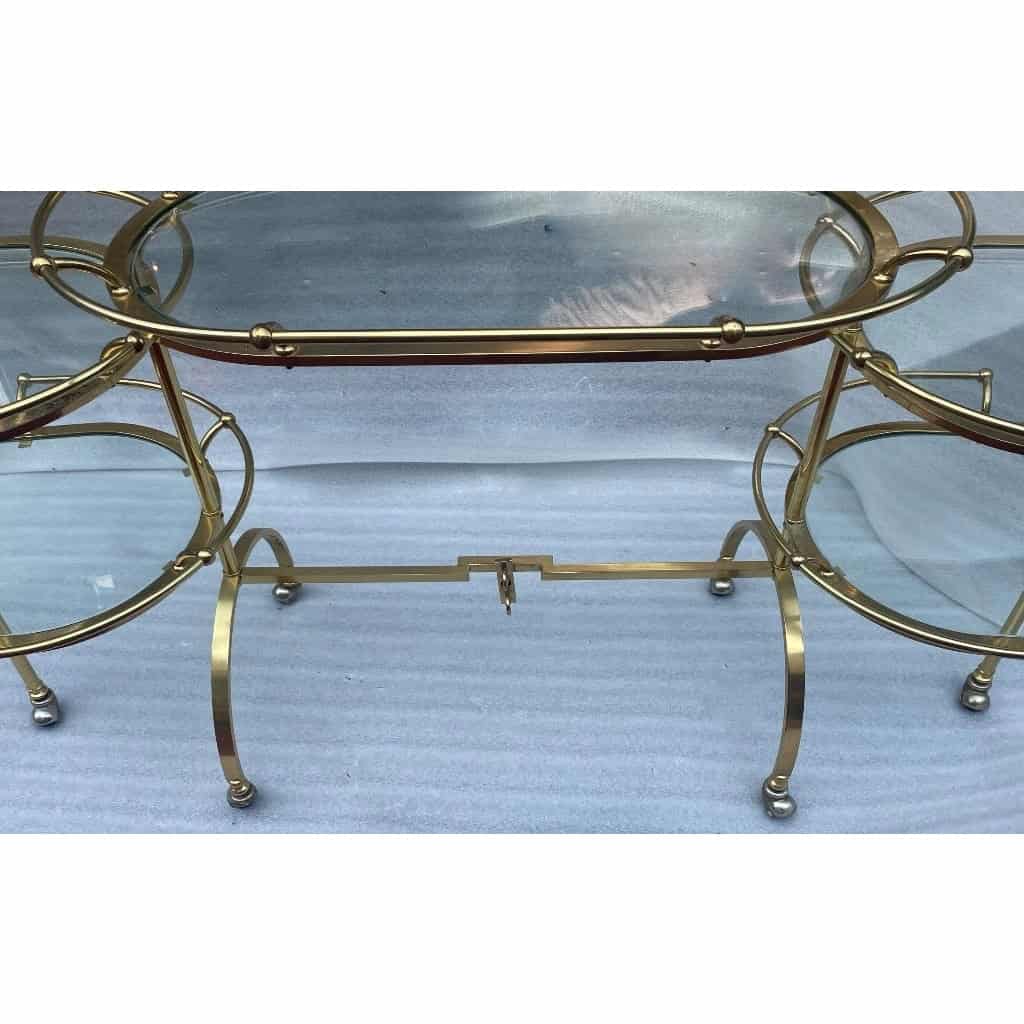 1950/70 Articulated Rolling Bar Brass and Gilt Bronze Provenance Parisian Palace DLG Maison Jansen | Biron 1950/70 Articulated Rolling Bar Brass and Gilt Bronze Provenance Parisian Palace DLG Maison Jansen