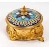 Coffret à bijoux en bronze doré et émaux cloisonnées fin XIXè siècle | Biron Coffret à bijoux en bronze doré et émaux cloisonnées fin XIXè siècle