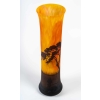 Haut Vase Daum de Nancy à la croix de Lorraine, Décor lacuste | Biron Haut Vase Daum de Nancy à la croix de Lorraine, Décor lacuste