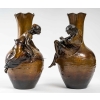 Paire de vases en régule avec des personnages, XIXème siècle | Biron Paire de vases en régule avec des personnages, XIXème siècle
