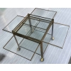 1970′ Desserte Roulante Extensible Jacques QUINET, Pour la maison MALABERT.Provenance Palace Parisien En Laiton Patiné.