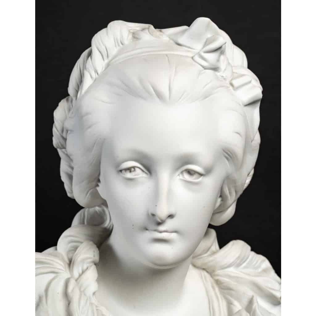 Buste d’une Courtisane en biscuit, Albert-Ernest Carrier de Belleuse (1824 – 1887) | Biron Buste d'une Courtisane en biscuit, Albert-Ernest Carrier de Belleuse (1824 - 1887)