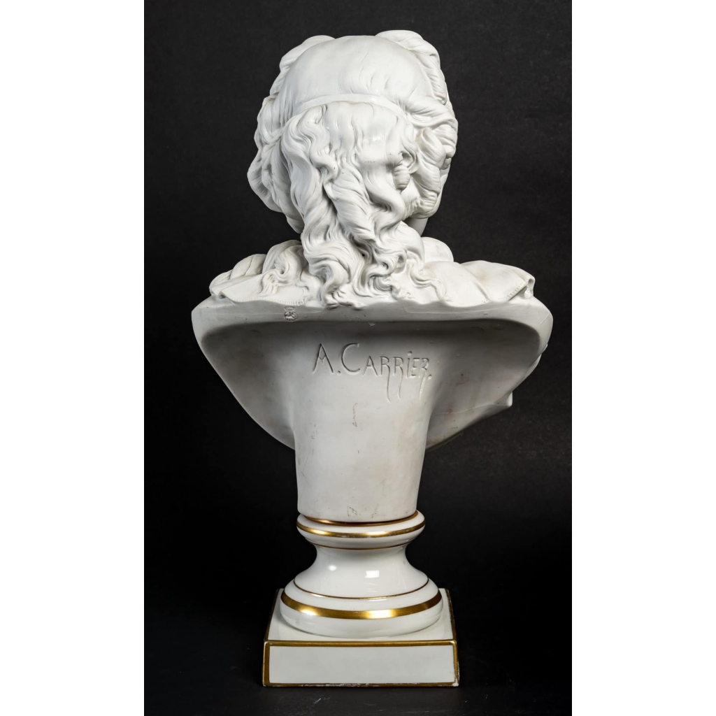 Buste d’une Courtisane en biscuit, Albert-Ernest Carrier de Belleuse (1824 – 1887) | Biron Buste d'une Courtisane en biscuit, Albert-Ernest Carrier de Belleuse (1824 - 1887)