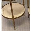 1970′ Paire De Guéridons Ou Sellettes Rondes Bronze Doré Et Onyx 3 Plateaux Maison Jansen, Baguès Ou Charles ∅ 40 H 81 c | Biron 1970′ Paire De Guéridons Ou Sellettes Rondes Bronze Doré Et Onyx 3 Plateaux Maison Jansen, Baguès Ou Charles ∅ 40 H 81 c