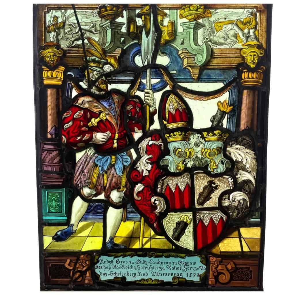 Vitrail vitraux au Blason | Biron ||||||