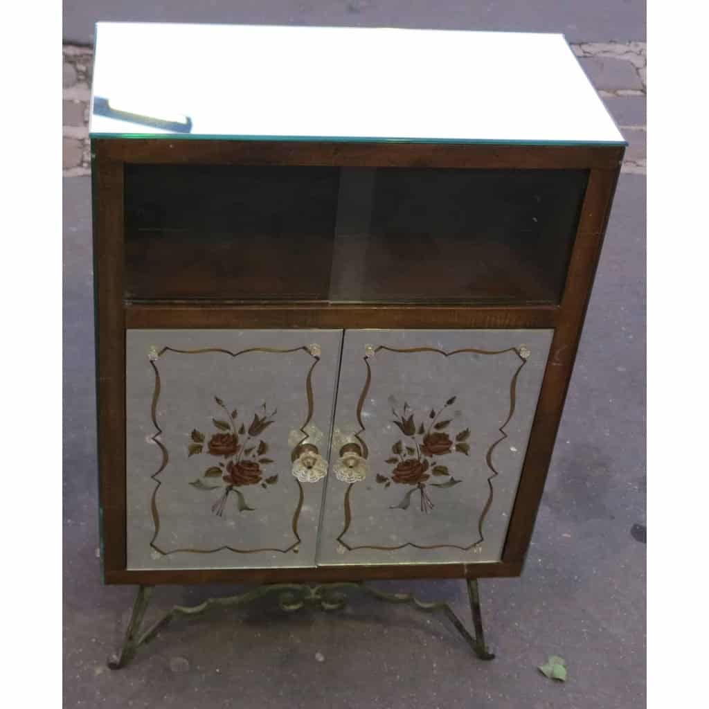 1950/70 Bar à Décor de Fleurs Eglomisées | Biron ||||||||