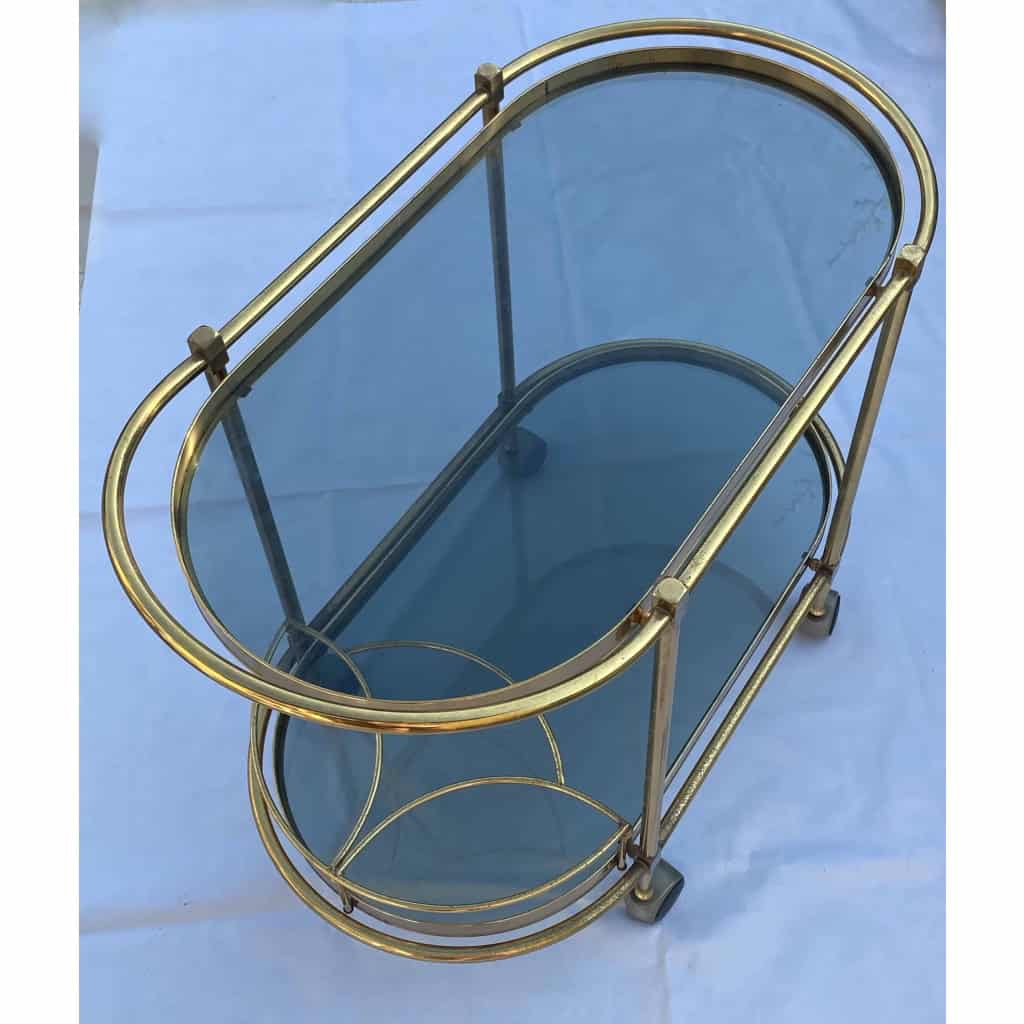 1970′ Desserte Style Art Nouveau en Laiton Doré Maison Jansen | Biron |||||||||