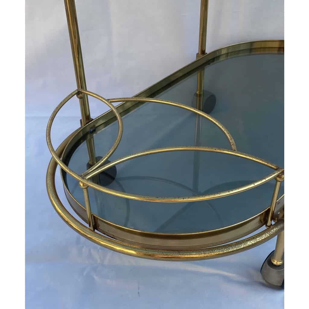 1970′ Desserte Style Art Nouveau en Laiton Doré Maison Jansen | Biron 1970′ Desserte Style Art Nouveau en Laiton Doré Maison Jansen