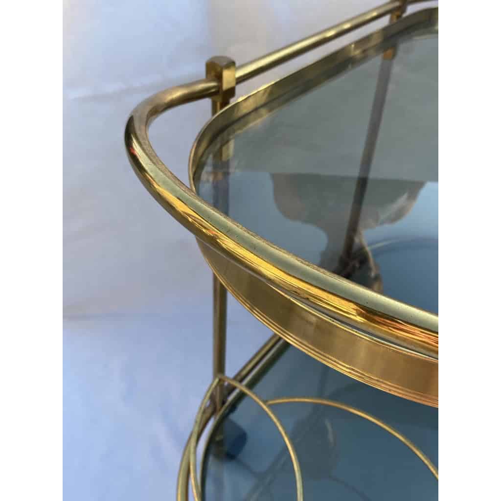 1970′ Desserte Style Art Nouveau en Laiton Doré Maison Jansen | Biron 1970′ Desserte Style Art Nouveau en Laiton Doré Maison Jansen