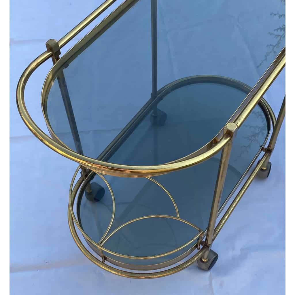 1970′ Desserte Style Art Nouveau en Laiton Doré Maison Jansen | Biron 1970′ Desserte Style Art Nouveau en Laiton Doré Maison Jansen