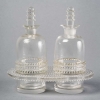 Huilier Vinaigrier « Nippon » verre blanc de René LALIQUE | Biron |||||||||