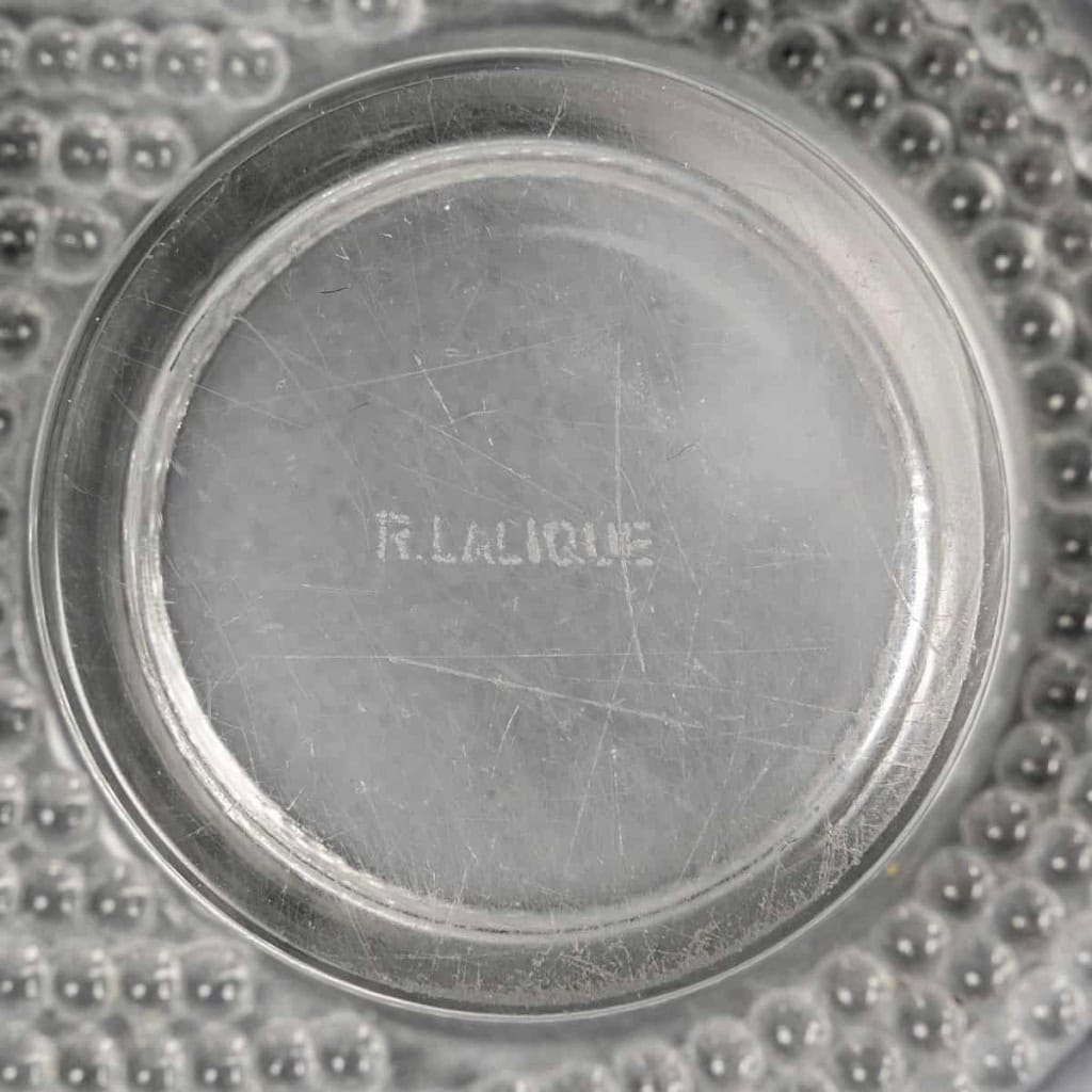 Huilier Vinaigrier « Nippon » verre blanc de René LALIQUE | Biron Huilier Vinaigrier "Nippon" verre blanc de René LALIQUE