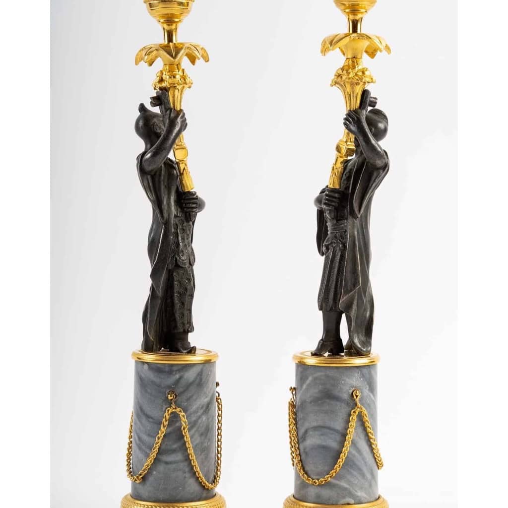 Paire de Candelabres XVIIIème siècle | Biron Paire de Candelabres XVIIIème siècle
