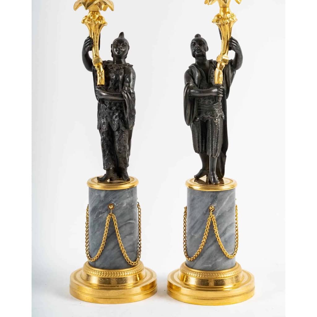 Paire de Candelabres XVIIIème siècle | Biron Paire de Candelabres XVIIIème siècle