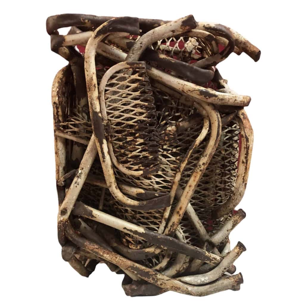 CESAR Compression de chaises de jardin Epreuve unique en métal signée N°d’archives Durand Ruel | Biron CESAR Compression de chaises de jardin Epreuve unique en métal signée N°d'archives Durand Ruel