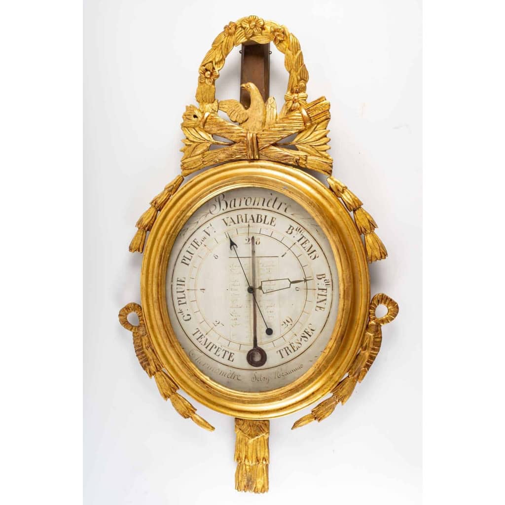 Baromètre – thermomètre d’époque Louis XVI (1774 – 1793). | Biron |||||