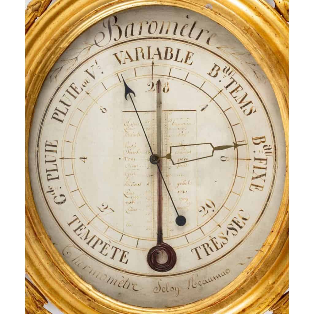 Baromètre – thermomètre d’époque Louis XVI (1774 – 1793). | Biron Baromètre - thermomètre d'époque Louis XVI (1774 - 1793).