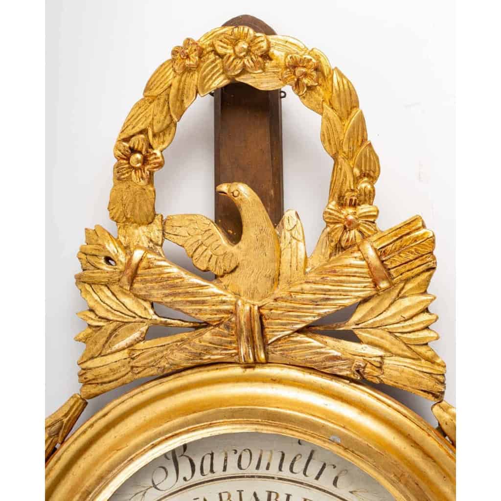 Baromètre – thermomètre d’époque Louis XVI (1774 – 1793). | Biron Baromètre - thermomètre d'époque Louis XVI (1774 - 1793).