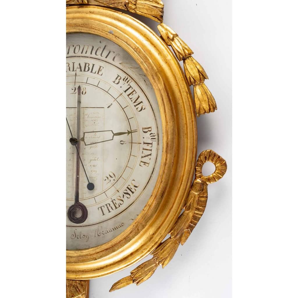 Baromètre – thermomètre d’époque Louis XVI (1774 – 1793). | Biron Baromètre - thermomètre d'époque Louis XVI (1774 - 1793).