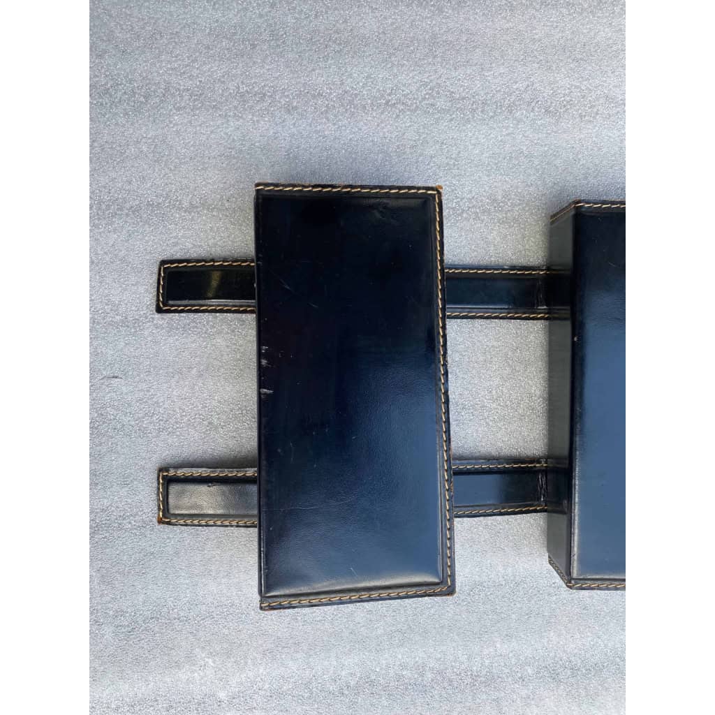 1950/70 Porte Document Jacques Adnet Cuir Façon Sellier